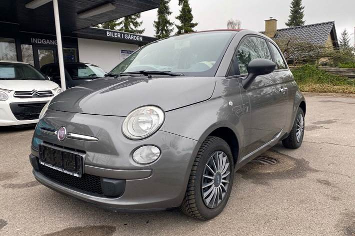 Grå Fiat 500C fra 2012