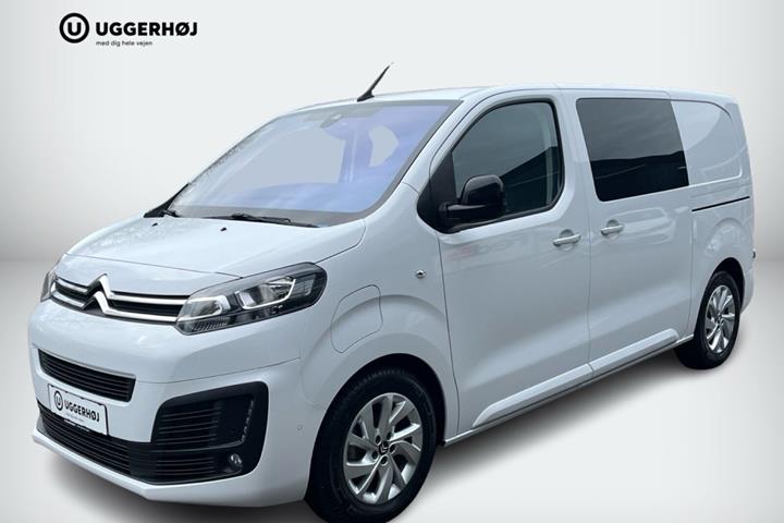 Hvid Citroën e-Jumpy fra 2024 set udefra