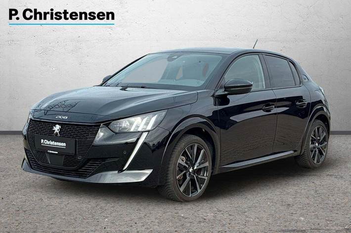Sort Peugeot e-208 fra 2023