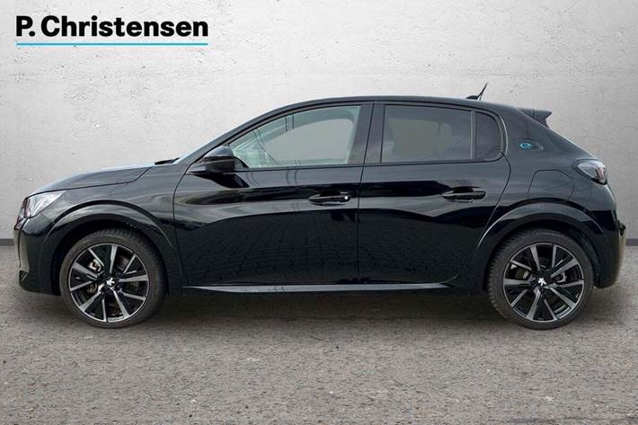 Sort Peugeot e-208 fra 2023