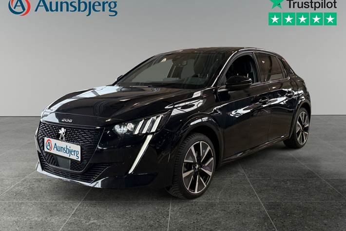 Sort Peugeot e-208 fra 2021