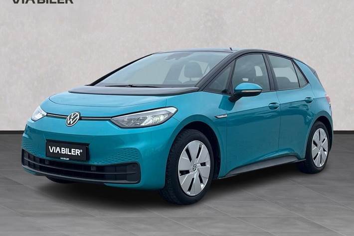 Turquoise VW ID.3 fra 2021 set udefra