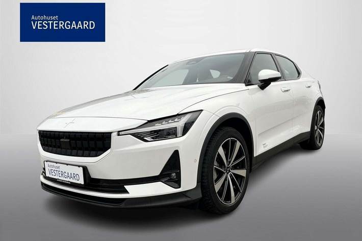 Hvid Polestar 2 fra 2022 set udefra