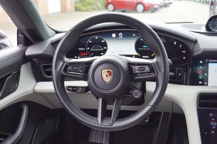 Grå Porsche Taycan Turbo S fra 2022