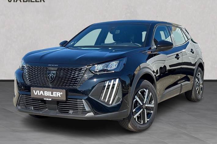 Sort Peugeot e-2008 fra 2025 set udefra