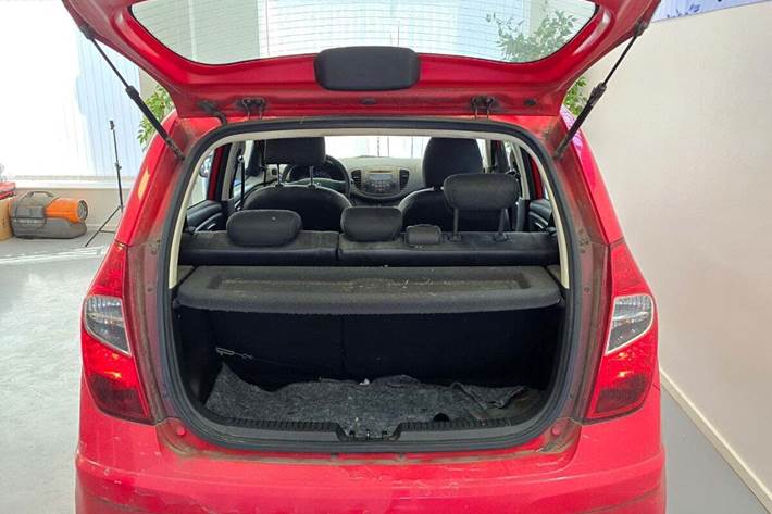 Rød Hyundai i10 fra 2012