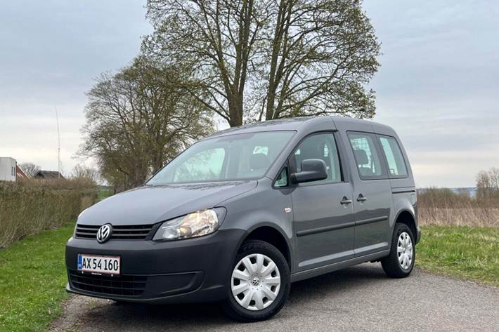 Grå VW Caddy fra 2011