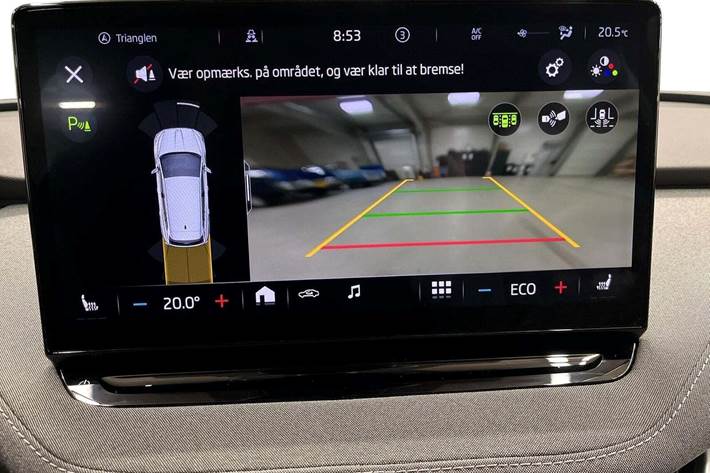 Rød Skoda Enyaq fra 2022