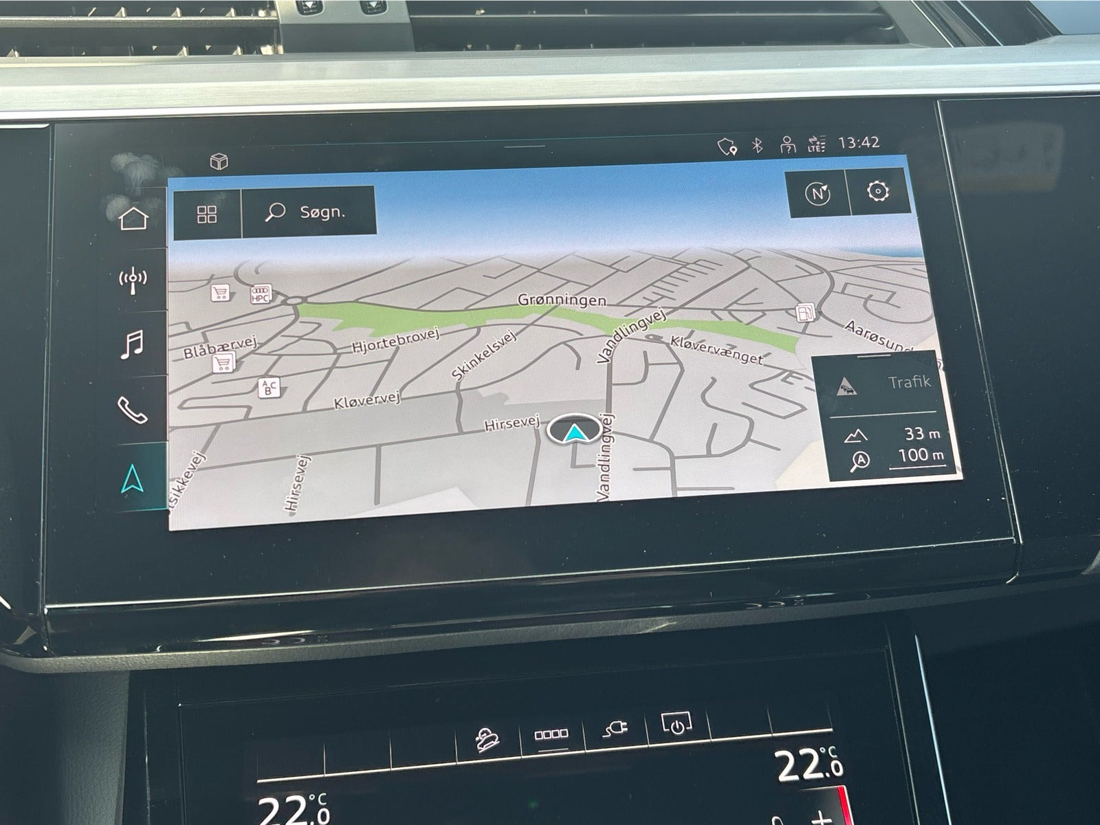 Sort Audi e-tron fra 2022