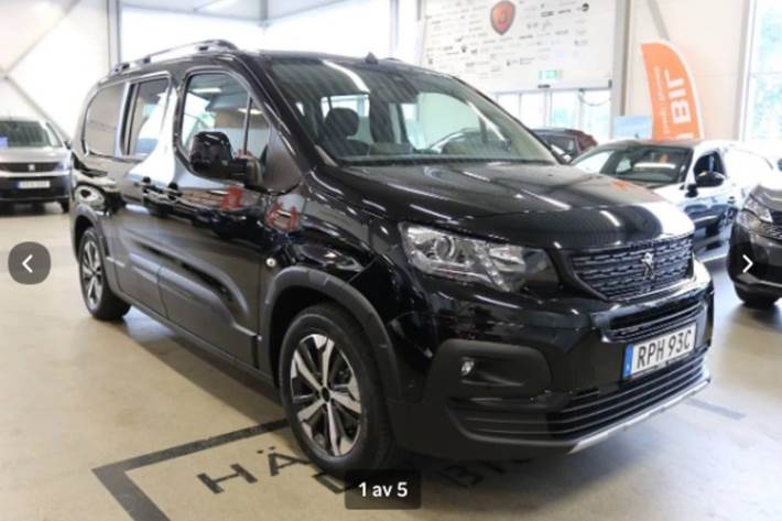 Sort Peugeot e-Rifter fra 2022