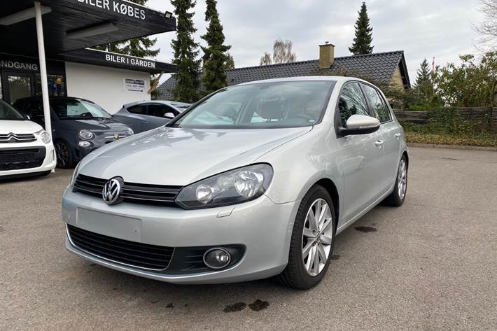 Sølv VW Golf VI fra 2009