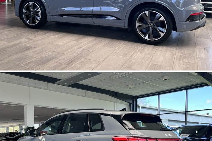 Grå Audi Q4 e-tron fra 2024