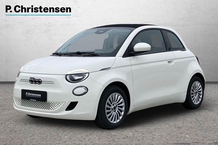 Hvid Fiat 500e fra 2023