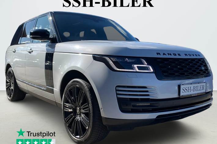 Hvid Land Rover Range Rover fra 2019 set udefra