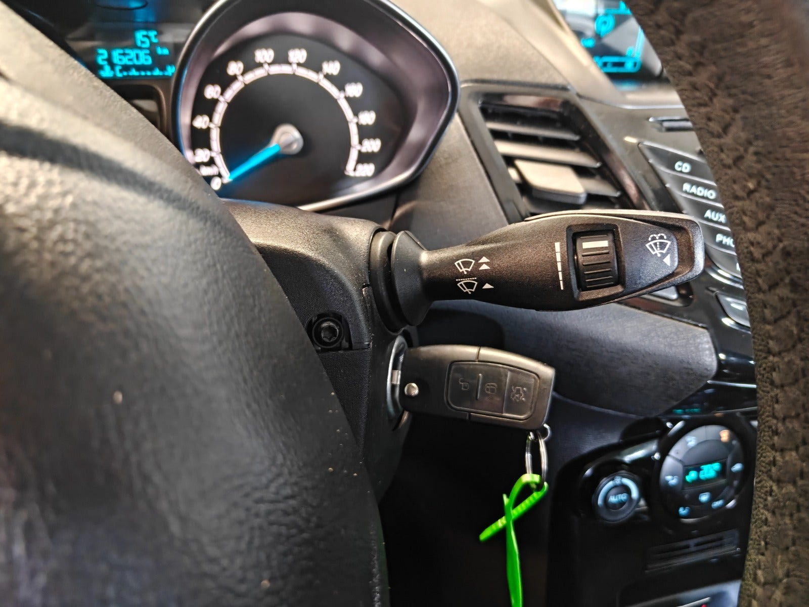 Gul Ford Fiesta fra 2015