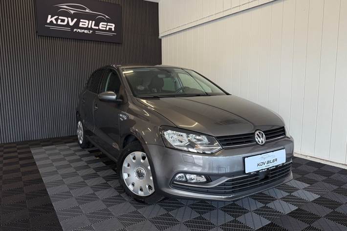 Sølv VW Polo fra 2016 set udefra
