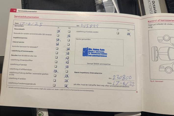 Grøn Skoda Octavia fra 2012