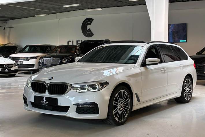Hvid BMW 530d fra 2019