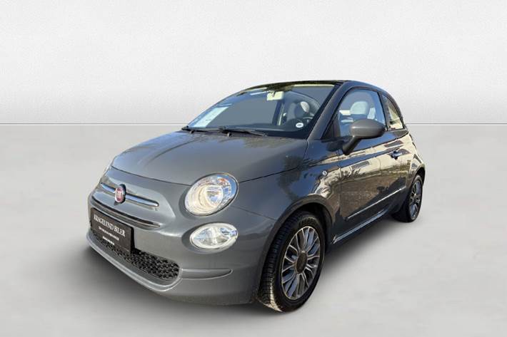 Grøn Fiat 500C fra 2018 set udefra