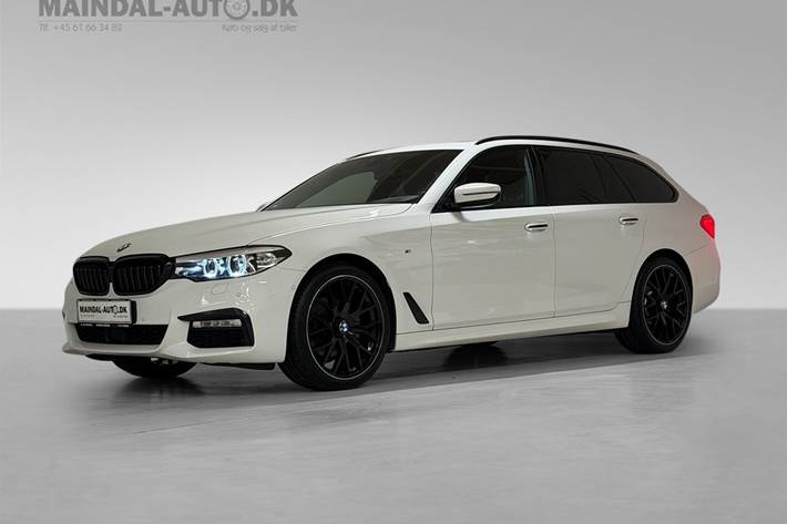 Sort BMW 520d fra 2018 set udefra
