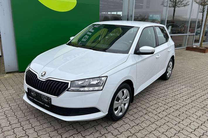Hvid Skoda Fabia fra 2019