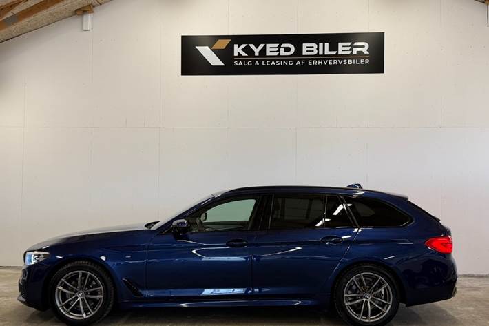 Blå BMW 520d fra 2017