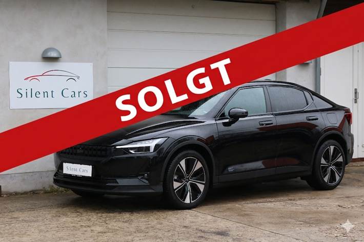 Sort Polestar 2 fra 2023 set udefra