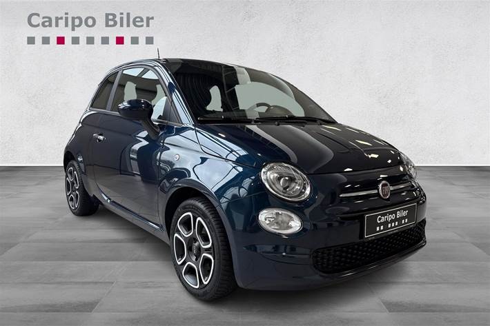 Blå Fiat 500 fra 2022