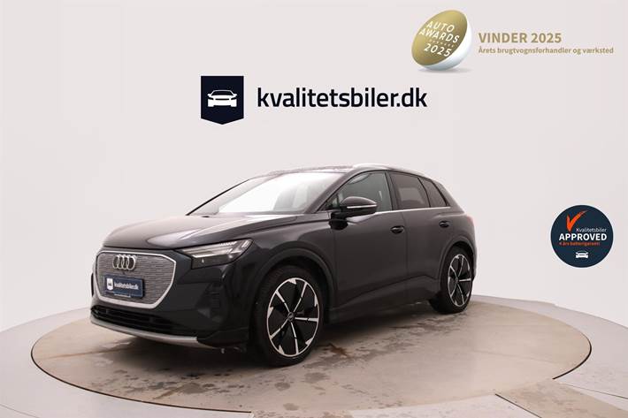 Sort Audi Q4 fra 2022 set udefra