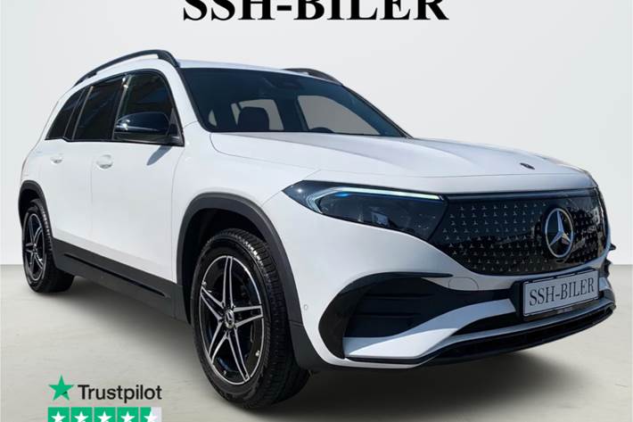 Hvid Mercedes EQB250+ fra 2025 set udefra