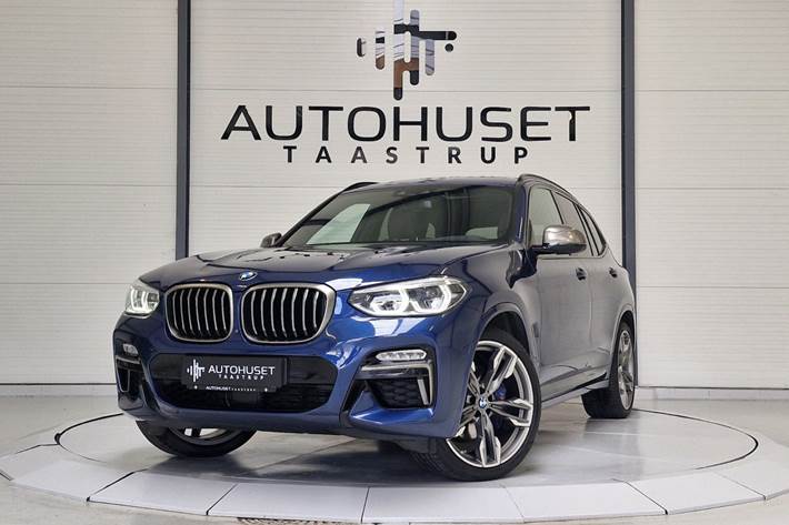 Blå BMW X3 fra 2019