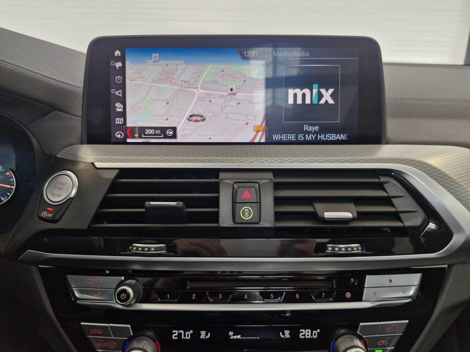 Blå BMW X3 fra 2019
