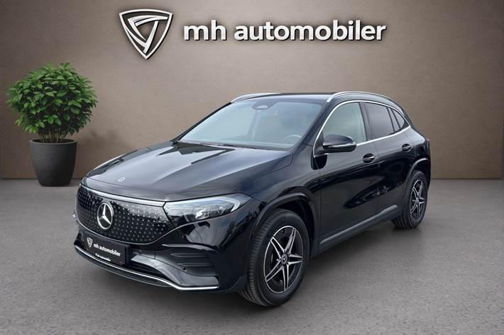 Sort Mercedes EQA250+ fra 2024 set udefra