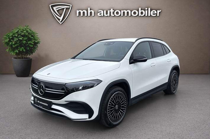 Hvid Mercedes EQA350 fra 2023 set udefra