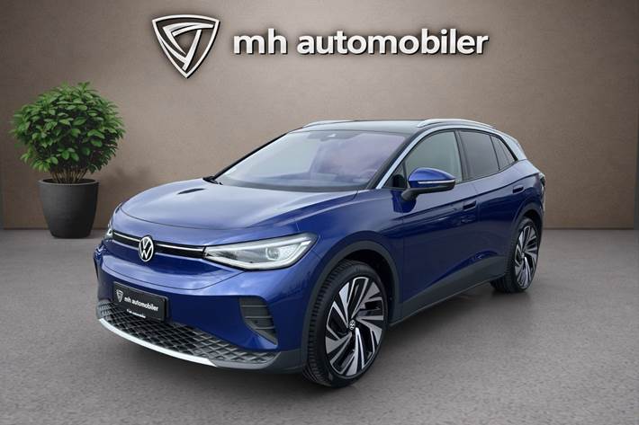 Blå VW ID.4 fra 2025 set udefra