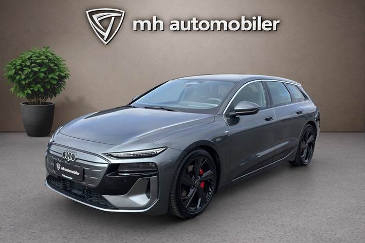 Grå Audi A6 e-tron fra 2025 set udefra