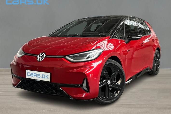 Rød VW ID.3 fra 2024 set udefra