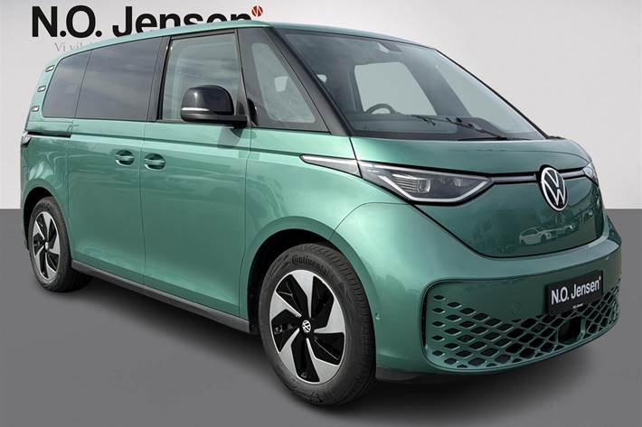 Grøn VW ID.Buzz fra 2024 set udefra