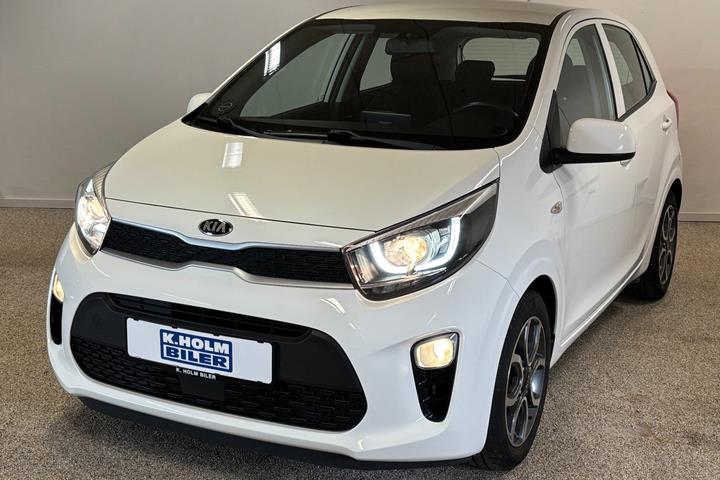 Hvid Kia Picanto fra 2019 set udefra