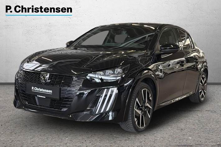 Sort Peugeot e-208 fra 2024