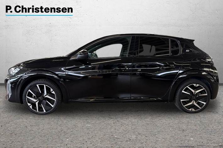 Sort Peugeot e-208 fra 2024