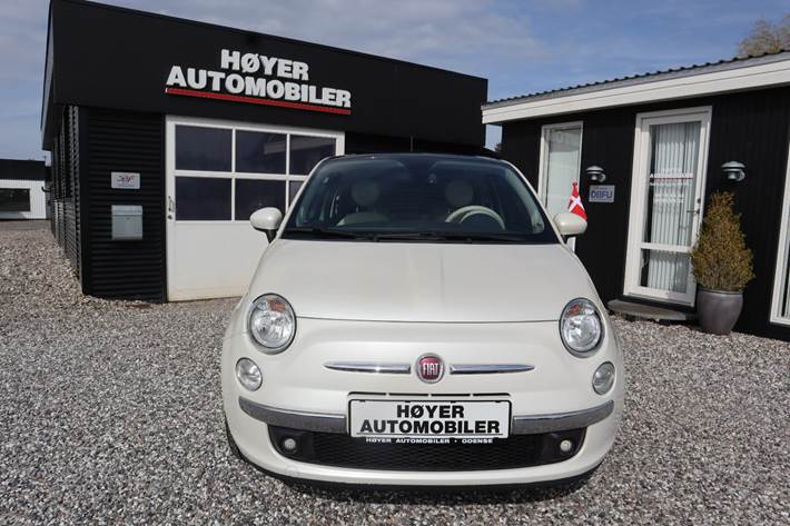 Hvid Fiat 500 fra 2014