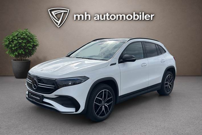 Hvid Mercedes EQA250 fra 2021 set udefra