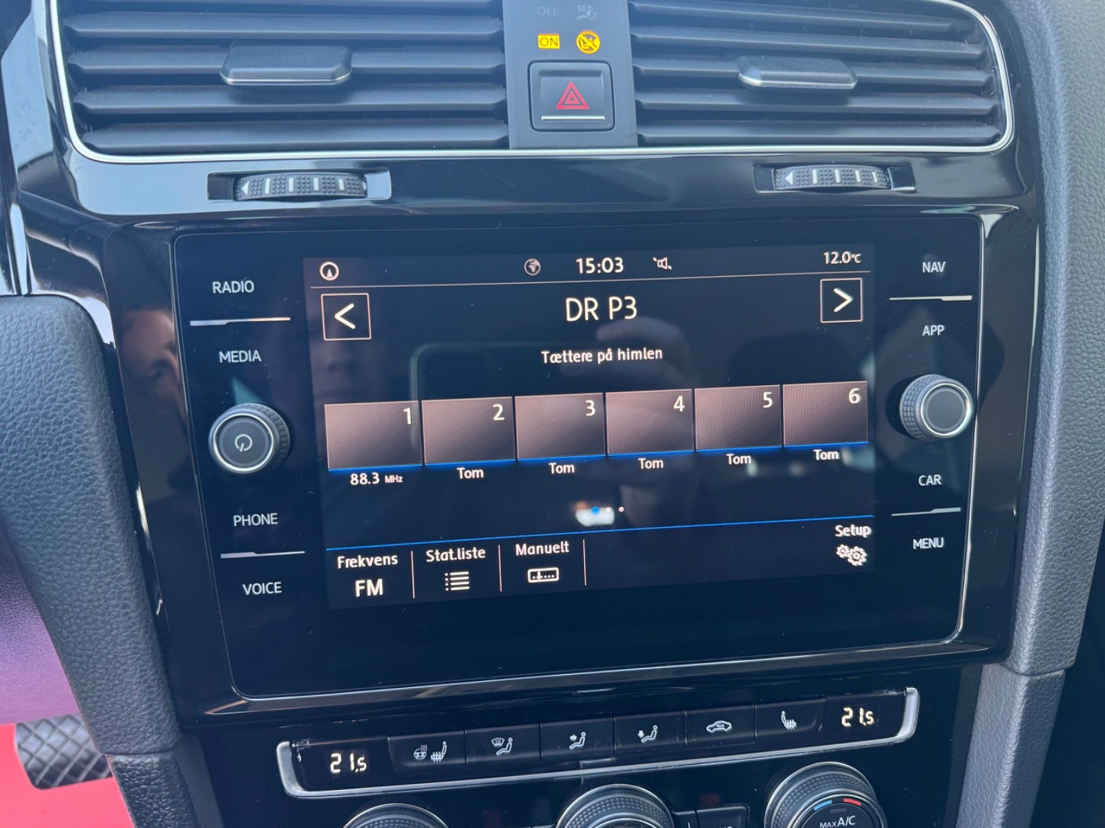 Sølv VW Golf VII fra 2018