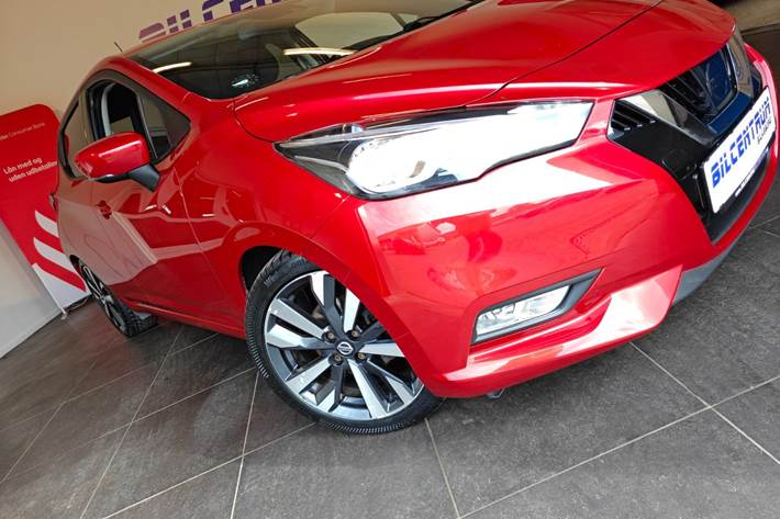 Rød Nissan Micra fra 2020