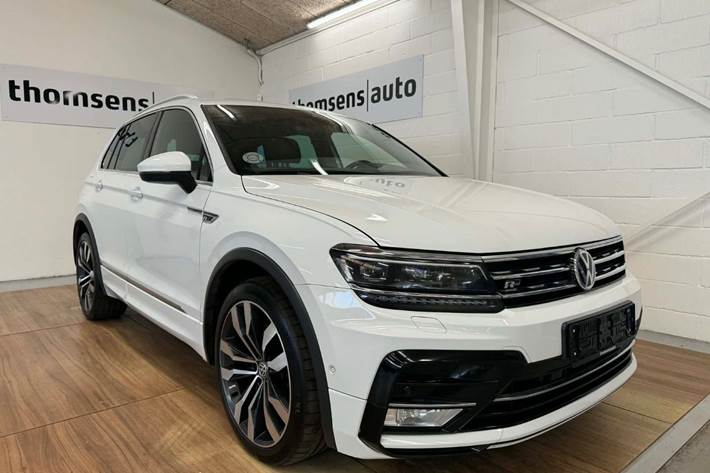 Hvid VW Tiguan fra 2017