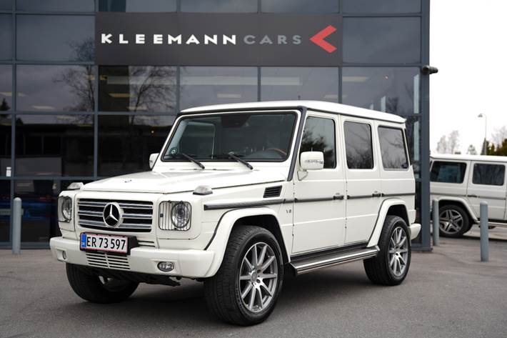 Hvid Mercedes G500 fra 2012