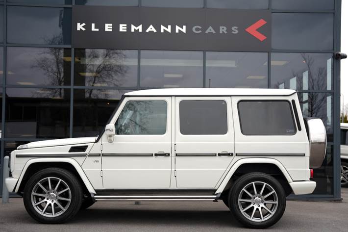 Hvid Mercedes G500 fra 2012
