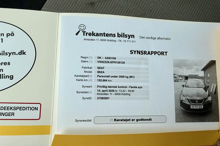 Blå Seat Ibiza fra 2015