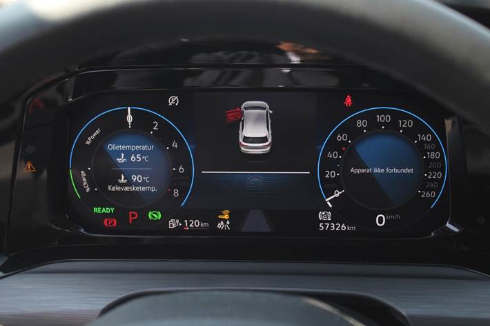 Grå VW Golf VIII fra 2021